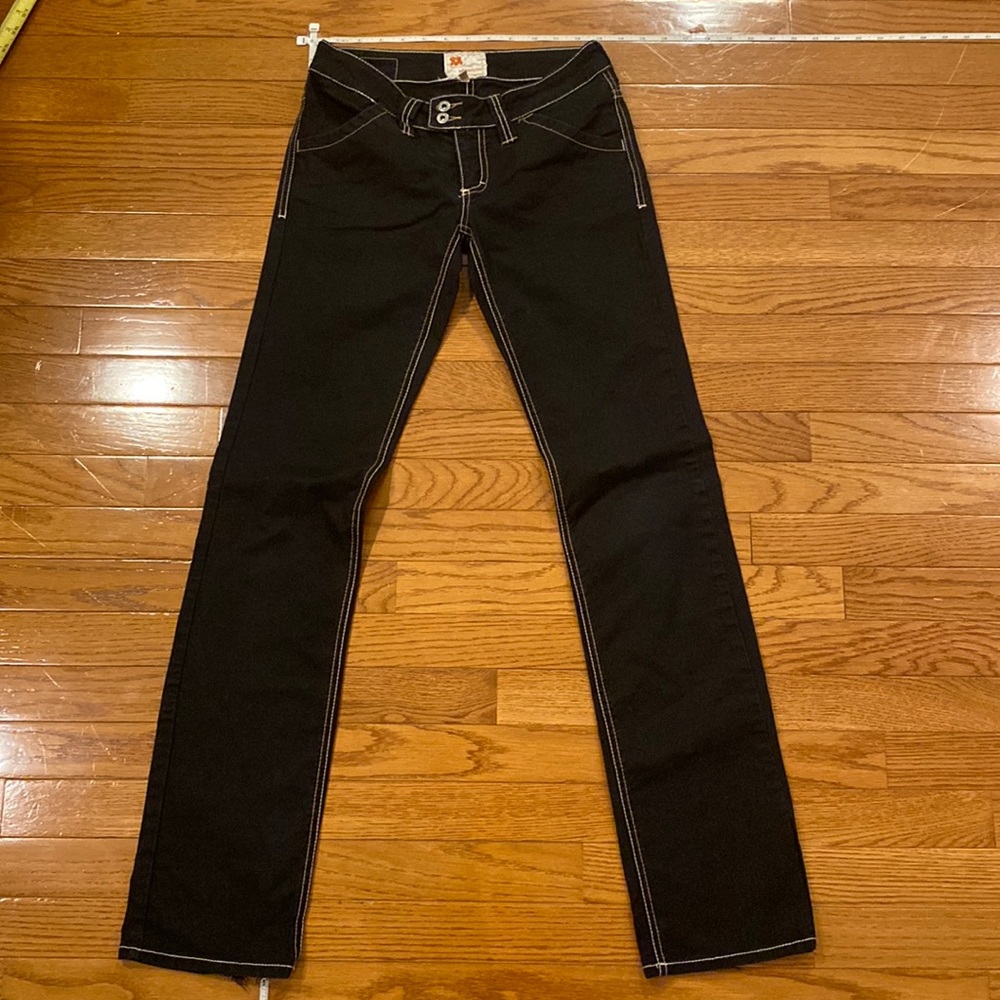 Boot cut dark rinse denim
